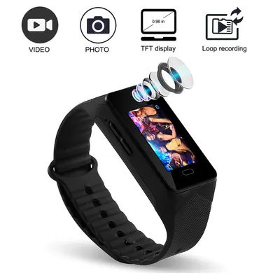 HD Wearable Camera, Mini Portable Video Recording, Sports camera, Smart Body Bracelet DV With color Display Screen ,Playback
