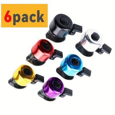 TEMU Pack Of 6 Bicycle Bells, Mountain Bike Aluminum Alloy Bell Road Bike Single Bell Riding Equipment Accessories