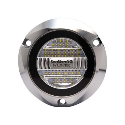 Lumitec SeablazeX2 6000 Lumens LED Underwater Light w/ Polished Housing White/Blue 101592