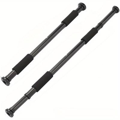 TEMU 1pc Adjustable Door Pull-up Bar, No-drill Carbon Steel Installation, Ideal For Home Gym Upper Body Workouts & Muscle Toning, Durable Gym Accessory For , Gym Accessories