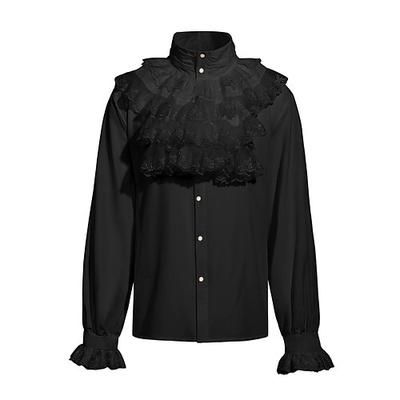 Retrò Vintage Medievale Blusa / Camicia Vampiro Costume Per uomo Costumi da pirata Reale Stile Steampunk Mascherata Festa Sera Adulti Camicia