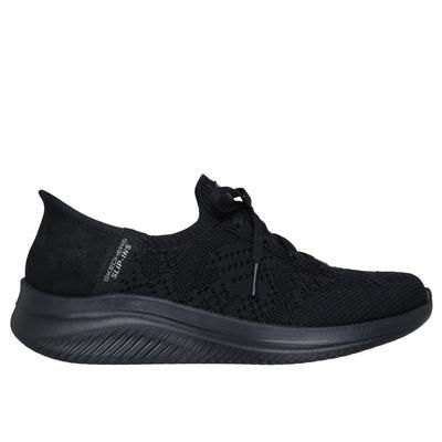 Skechers Women's Slip-ins Martha Stewart: Ultra Flex 3.0 - Back On Track Sneaker|Size 9.0 Wide|Black|Textile/Synthetic|Vegan|Machine Washable