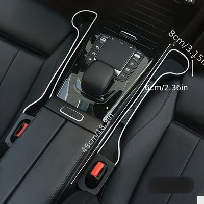 TEMU 1 Pair Of Car Seat Cup Holders - Multifunctional Plastic Organizer For Front & Rear Seats, Ideal For Storing Interior Accessories & Maintaining , Car Storage Organize