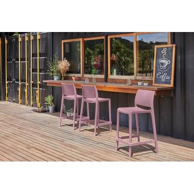Set of 2 Sensilla Outdoor Stackable Counter Stools by Lagoon in Purple