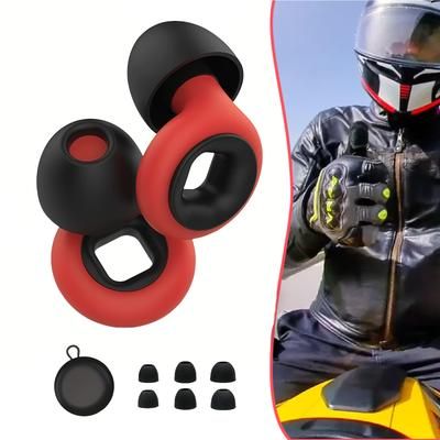 TEMU A Set Of Earplugs Designed For Sleep, From Soft Silicone Suitable For Sleeping, Swimming, And Travel, Includes 8 Ear Tips In Sizes Xs, S, M, And L For Motorcycle Use.