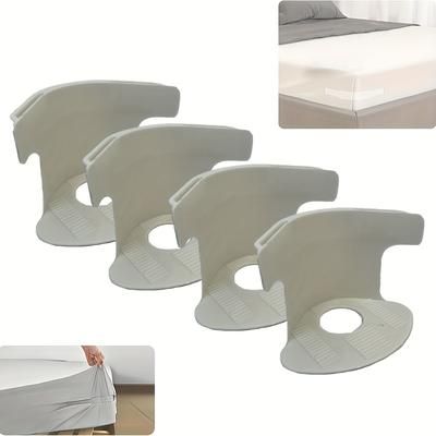 TEMU 4pcs Invisible Sheet Holder For Home Use, Versatile Clip To Hold Sheets In Without Pins Invisible Sheet Holder Bed Cover Holder Safe Sheet Sheet Anti-shift Fixture