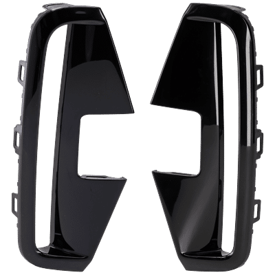 JC Whitney Grille Trim Gloss Black, Front, Driver & Passenger Side, 1-year unlimited-mileage warranty SET-RB01540013