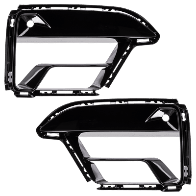 JC Whitney Bumper Grille Gloss Black, Front, Driver & Passenger Side, 1-year unlimited-mileage warranty SET-RB01530097