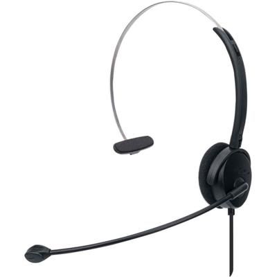 Manhattan Mono On-Ear Headset (Usb), Microphone Boom (Padded), Retail Box Packaging, Adjustable Headband, In-Line Volume Control, Ear Cushion, Usb-A For Both Sound And Mic Use, Cable 1.5M, Three Year Warranty - Headset - On-Ear - Wired