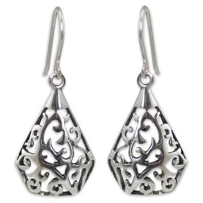 'Rain Forest Song' - Sterling Silver Dangle Earrings from Thailand