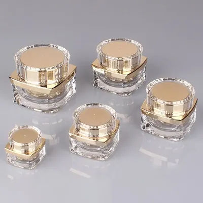 5g 10g 20g 30g 50g Durable Transparent Empty Makeup Jar Refillable Portable Face Cream Bottle Square Eye Cream Packaging Jar