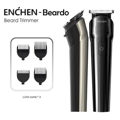 ENCHEN BEARDO Men's Multi-Purpose Hair Clipper Body Facial Trimmer Beard Shaver Safety Lock Design 4 Nozzles Type-C Charging