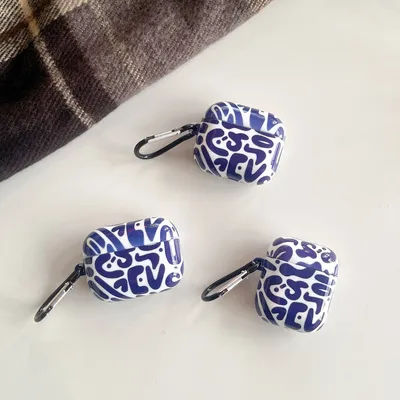 Blue Line-Coque souple pour AirPods 4 3 2 1 Pro 2 Pro, film de protection fantastique, housse de téléphone sauna