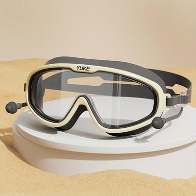 TEMU 's Waterproof And Anti Fog High-definition Swimming Goggles Made Of Silicone Material, With A Large And Clear Visibility