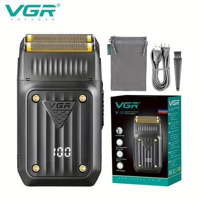 TEMU Vgr V-363 Men's Professional Shaver, Rechargeable Cordless Electric Foil Razor, Portable Shaving Device, A Valentine's Day Gift For Men.