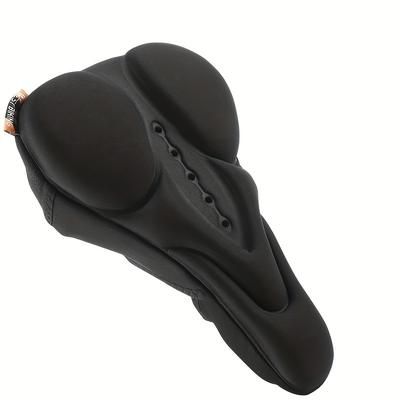 TEMU High Elastic Bike Seat Cover - Breathable Cushion For Women And Men, Rainproof Dustproof Cycling Pad For Exercise, Mountain, Road Bikes - 1 Pack