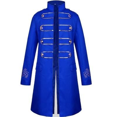 Punk Gotico Steampunk Stile militare Cappotto Abbigliamento esterno Ricamato Costume Per uomo Reale Halloween Carnevale Performance LARP Fiera Rinascimentale Adulti