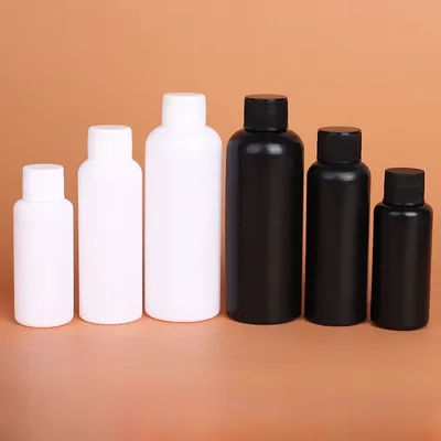 20/50/100pcs 10/30/50/100ml PE White Opaque Small Mouth Bottle Ordinary Cap Sample Packaging Container Reagent Bottles Wholesale