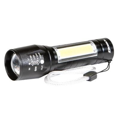 Dorcy Ultra Hd 100W Led Rechargeable Aluminum Flashlight With Area Light, 1-1/2"h X 5"w X 1-7/16"d, Black