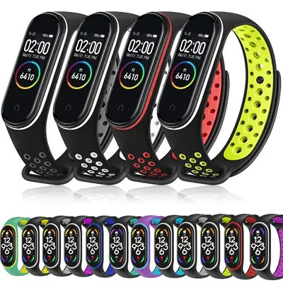 Bracelet de montre de sport en silicone pour Xiaomi, Mi Band 7, NDavid Smartwatch, Correa mield7, Air-Hole Wrist Bracelet on Mi Band 6, 5, 4, 3, 7, 8 Strap