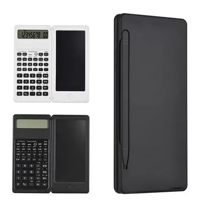 Foldable Scientific Calculator 10-digit Digital Display with Erasable Writing Pad Digital Drawing Pad Mathematical Calculator