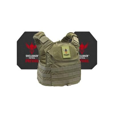 Shellback Tactical Patriot Active Shooter Kit with Level IV Model 4S17 Armor Plates Ranger Green One Size GSA-PATPC-4S17-RG