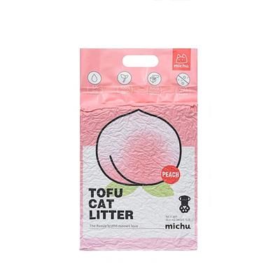 Michu Flushable & Clumping, Peach Scent Natural Tofu Cat Litter, 5.5 lbs.