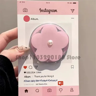 Korean Cute Candy Color Flower Pearl Magnetic Holder Grip Tok Griptok For Magsafe Wireless Charge