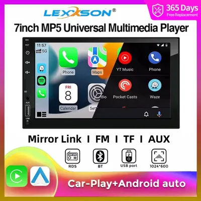 2DIN 7inch Car Multimedia MP5 Video Player Wired CarPlay Android Auto Mirrorlink Touch Screen FM AUX Bluetooth USB Fast Charging