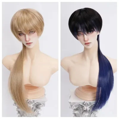 New Doll's Wig for 1/3 1/4 1/6 Bjd Doll Soft Silk Long Wolf Tail Diy Girl Toys Dress Up Play House Doll Accessories, No Doll