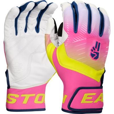 Easton Walk-Off Ethos Dub Adult Batting Gloves White/Yellow/Pink