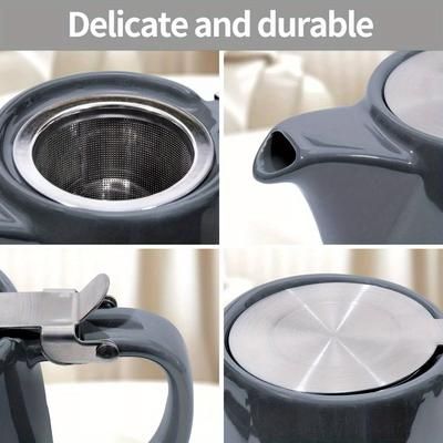 TEMU Teapot Ceramic Tea Infuser With Infuser And Lid Large Capacity Ceramic Tea Pot