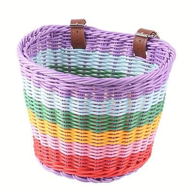 TEMU Front Handlebar Bike Basket Vintage Front Bicycle Basket Suitable For Most Standard Bike Spokes