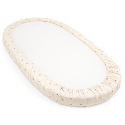 Stokke Sleepi Crib/Bed Fitted Sheet - Flower Ecru