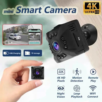 New 4K Full Color HD Mini Camera Hotspot WiFi Remote Motion Detecting Surveillance Security Protection Rechargeable X5 Camera