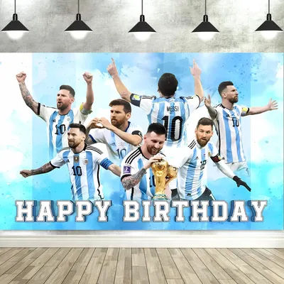 Happy Birthday Football Party Background Football Field Photo Background Decoration Photo Props Banner Photography Background