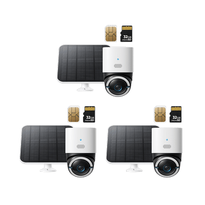 eufy 4G LTE Cam S330 (3-Cam Pack) white