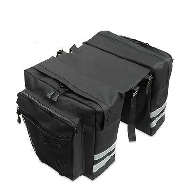 TEMU 1pc Bicycle Rear Rack Bag, Large Capacity Mountain Bag, Double Layer Hanging Bag, Suitable For Motorcycle, Bicycle Outdoor Ridin