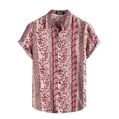 Retrò Vintage Boho Anni '70 Camicia Camicie hawaiane Hippie Floreale Costume Per uomo Halloween Carnevale Festival Musicale Vacanza al Mare Festa a tema retrò Adulti Camicia