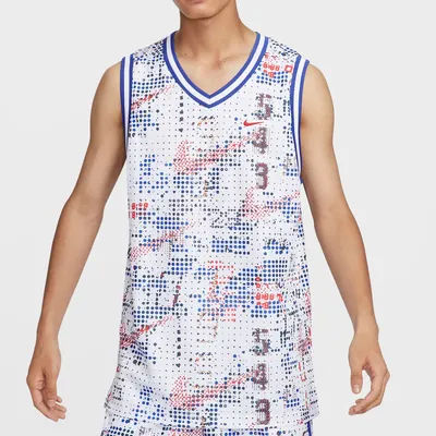Nike Official Authentic 2024 New Men's Loose Breathable Basketball Training Vest FZ0691-100
