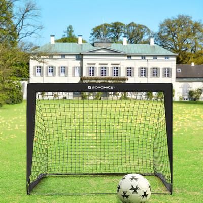 TEMU Set Of 2 Kids Football Goal Foldable Football Net Up Garden Classes Fiberglass Frame Oxford Polyester