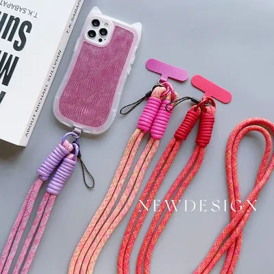 1pcs New Durable Twist Color Mobile Phone Universal Lanyard Diagonal Long Rope Shoulder Strap Neck Multi-Purpose Anti-Loss Rope