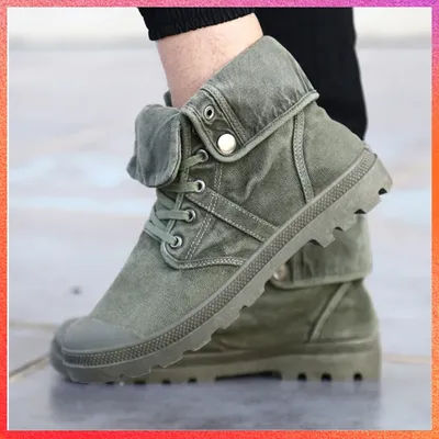 Bottes en toile vert armée pour hommes, baskets montantes déodorantes en Denim décontractées pour femmes, avec boutons de marche, 2023