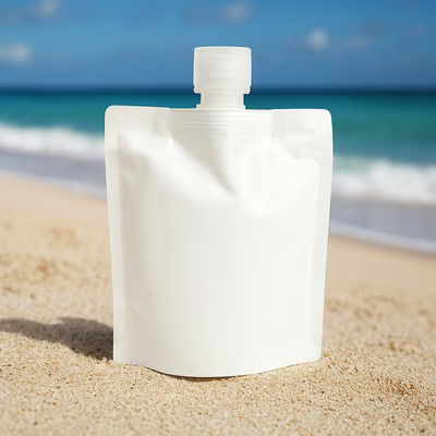 White Kraft Spout Pouch 100ml 3 15/16" x 1 15/16" x 4 1/2" 25 pack SB100W