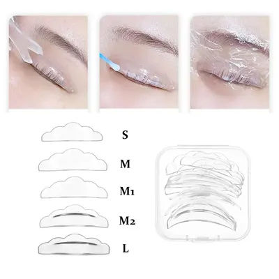 5 Pairs Self-Adhesive Lash Perm Pads Soft Silicone Eyelash Lift Rods Shields Lifting 3D Lashes Curler Accessories Makeup Tools