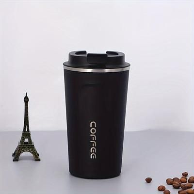 TEMU Stainless Steel Insulated Coffee Mug 13oz/17oz - Leak-proof, Double Wall Vacuum For Hot Drinks, Travel & Gifts