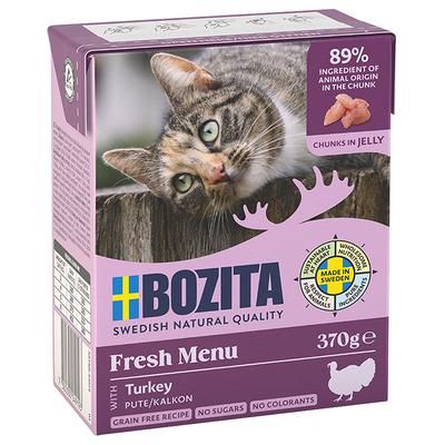 12 x 370g Turkey Chunks in Jelly Bozita Tetra Wet Cat Food