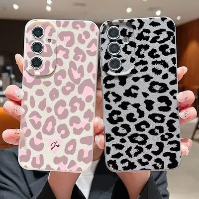 Leopard Print Case For Samsung Galaxy S25 Ultra Capa S24 Ultra S23 S22 Plus S21 FE A15 A16 A25 A26 A34 A35 A36 A54 A55 A56 5G