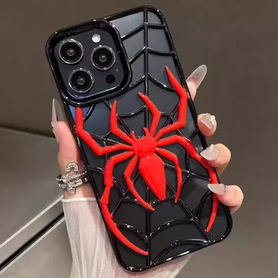 Fashion Hollowed-out Spider Cover For iPhone 16 Pro Max Heat Dissipation Breathable Case For iPhone