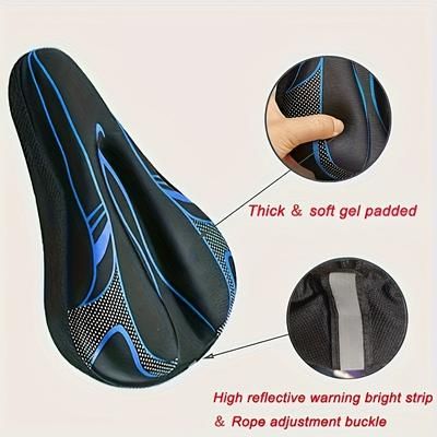 TEMU Bike Seat Cushion - Bike Seat Cover For Men Women , Exercise Bicycle Seat Compatible With, Outdoor & Indoor Bike , Bike Accessories, Bike Parts And Accessories, Bike , Bicycle Seat